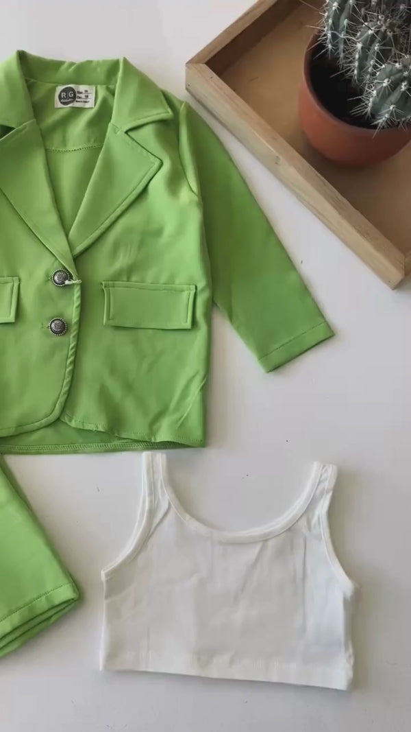 4-teiliges Set aus Jacke, T-Shirt und Hose für Mädchen | 3–9 Jahre | RG Brand | RG1504