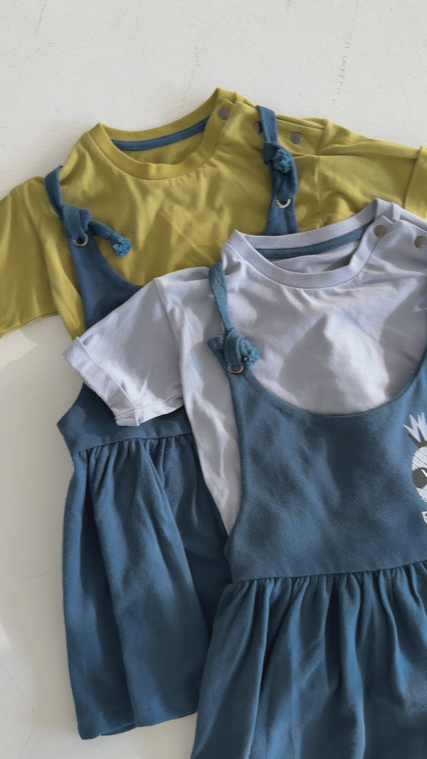 Mädchen-Latzkleid mit T-Shirt | RG Brand | 6 Monate–4 Jahre | RG165