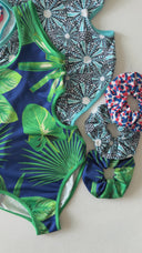 Gemusterter, schnell trocknender Badeanzug aus Lycra mit Schnalle für junge Mädchen