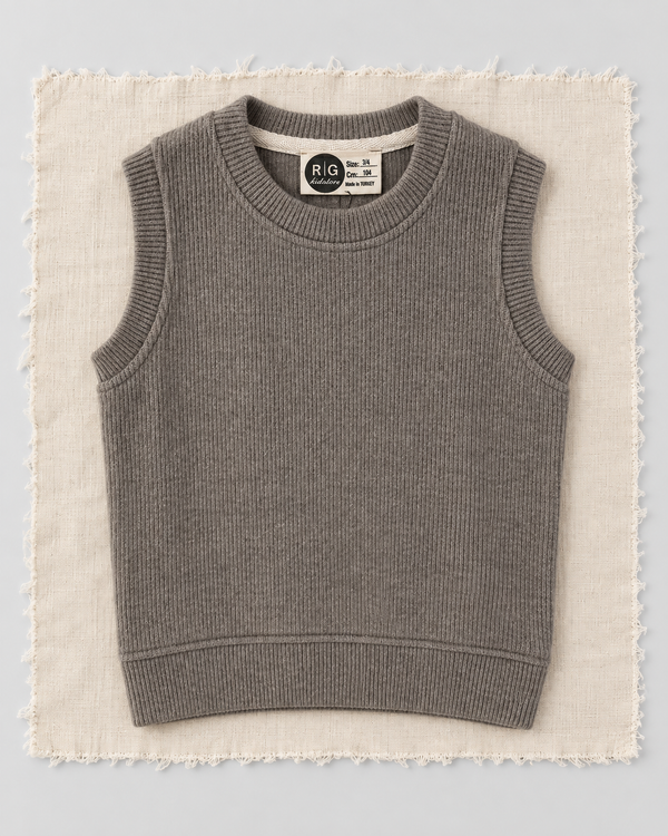 RG Brand RG1773 bej Selanik çocuk süveter, ön görünüm.