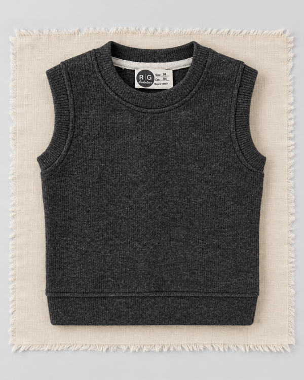 RG Brand RG1773 füme Selanik çocuk süveter, katlı görünüm.