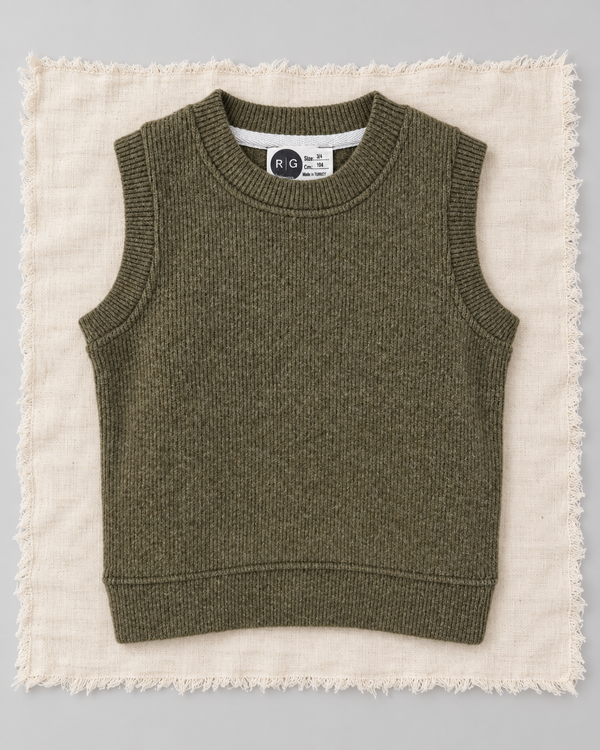 RG Brand RG1773 haki Selanik çocuk süveter, ön görünüm.