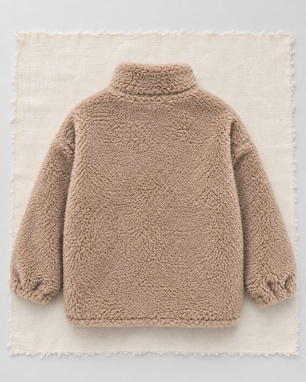 RG Brand RG1779 taş dik yaka peluş çocuk ceket, arka görünüm.
