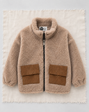RG Brand RG1779 taş dik yaka peluş çocuk ceket, ön görünüm.