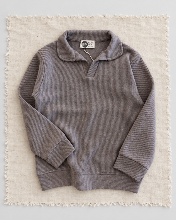 RG Brand RG3728 bej polo yaka Selanik kazak, ön görünüm.