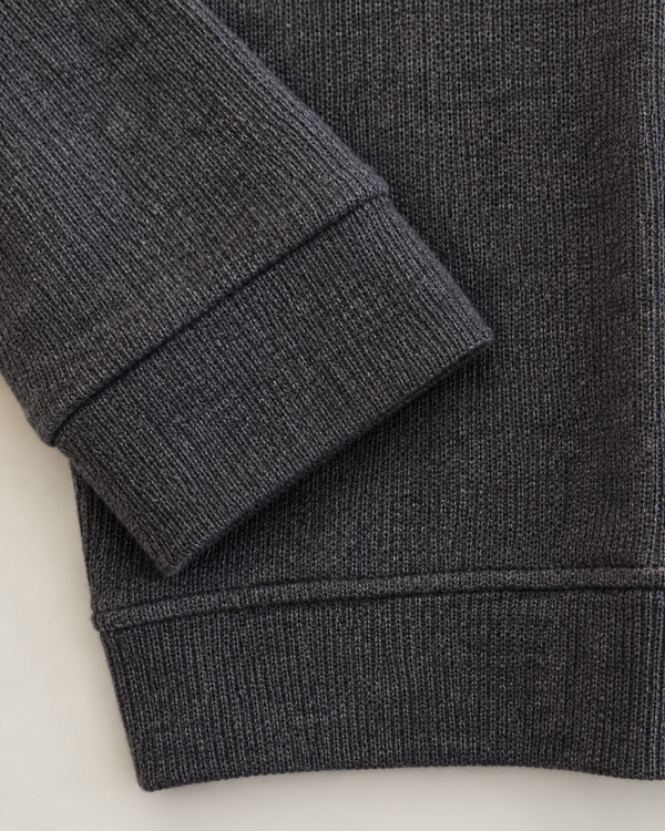 RG Brand RG3728 füme polo yaka Selanik kazak, kol manşeti ve örgü dikiş detayı.