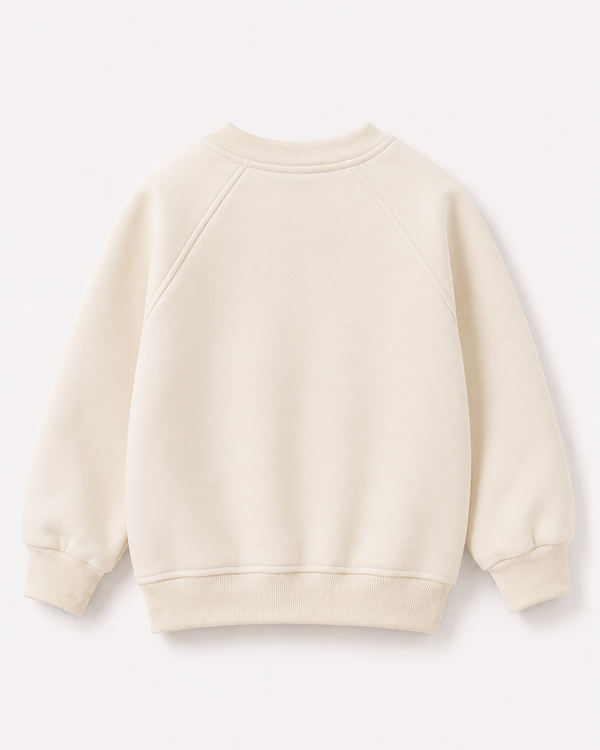 Lacivert RG1794 raglan kollu çocuk sweatshirt düz arka görünüm