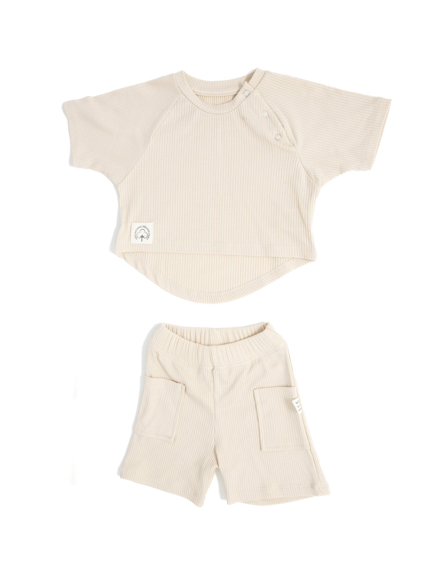 Baby 100% Lyocell Natural Fabric T-Shirt-Shorts Set