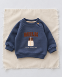 İndigo düğmeli omuzlu bebek sweat kazak, 6 ay-4 yaş - RG405