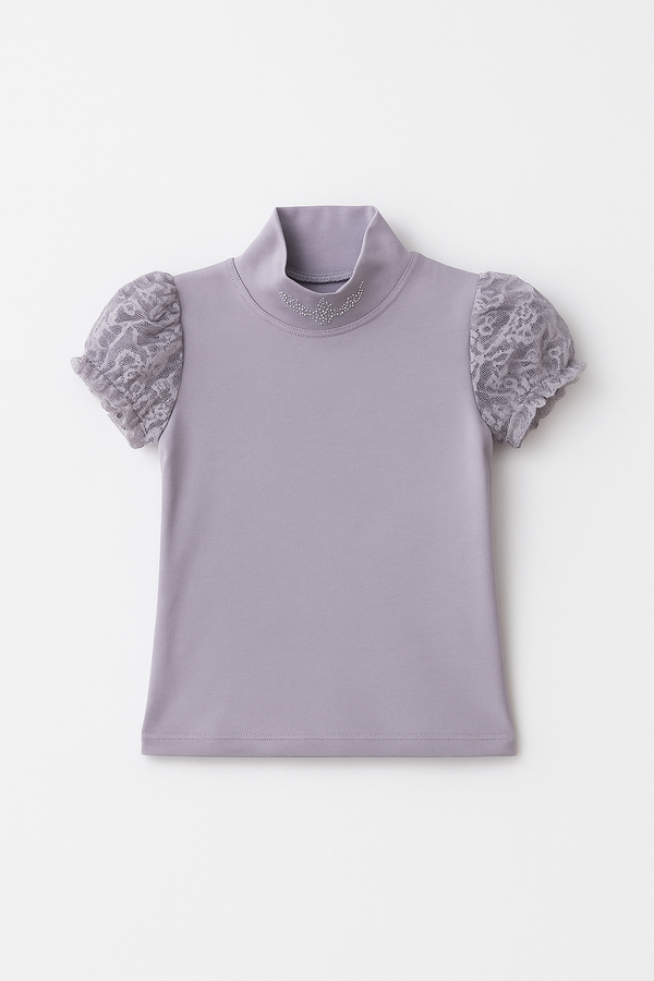 Tülü Kollu Yarım Yaka Çocuk Tişört | 4–12 Yaş | RG Brand | RG453