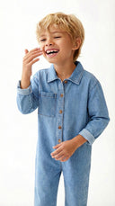 Kız ve erkek Cocuk kot tulum