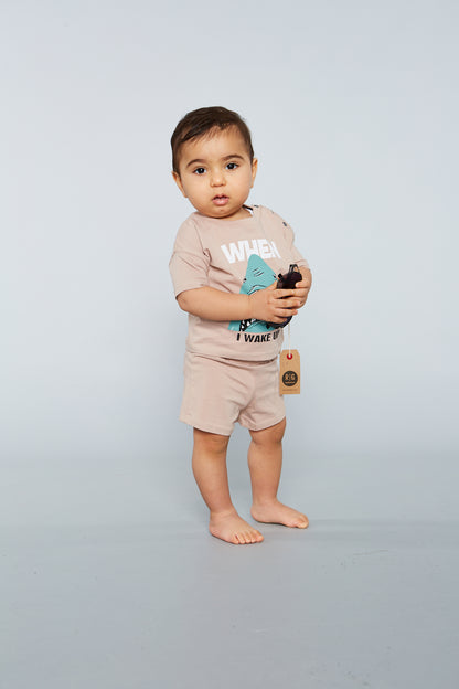 Bebek Uniseks %100 Pamuk Baskılı Şort-T-Shirt Takım