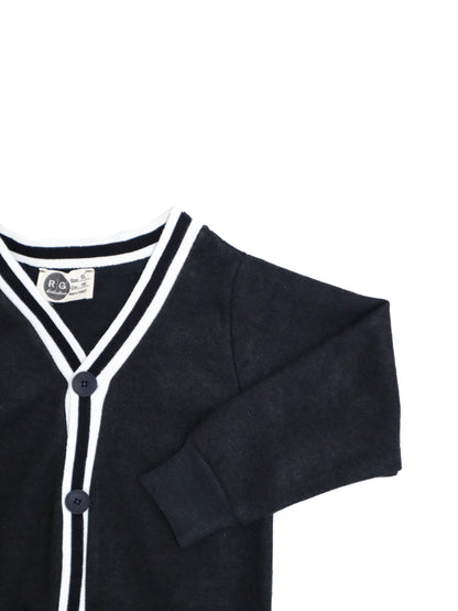 Children's Front Buttoned Knitwear Collar Thessaloniki Fabric Cardigan