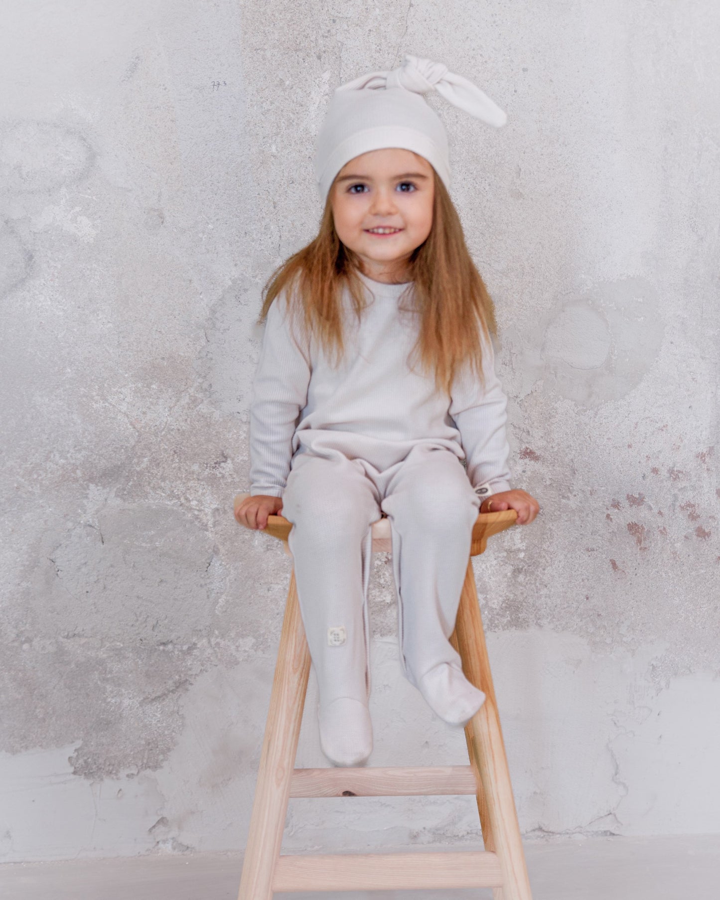 Детский комбинезон и шапочка из 100% натуральной вафельной ткани