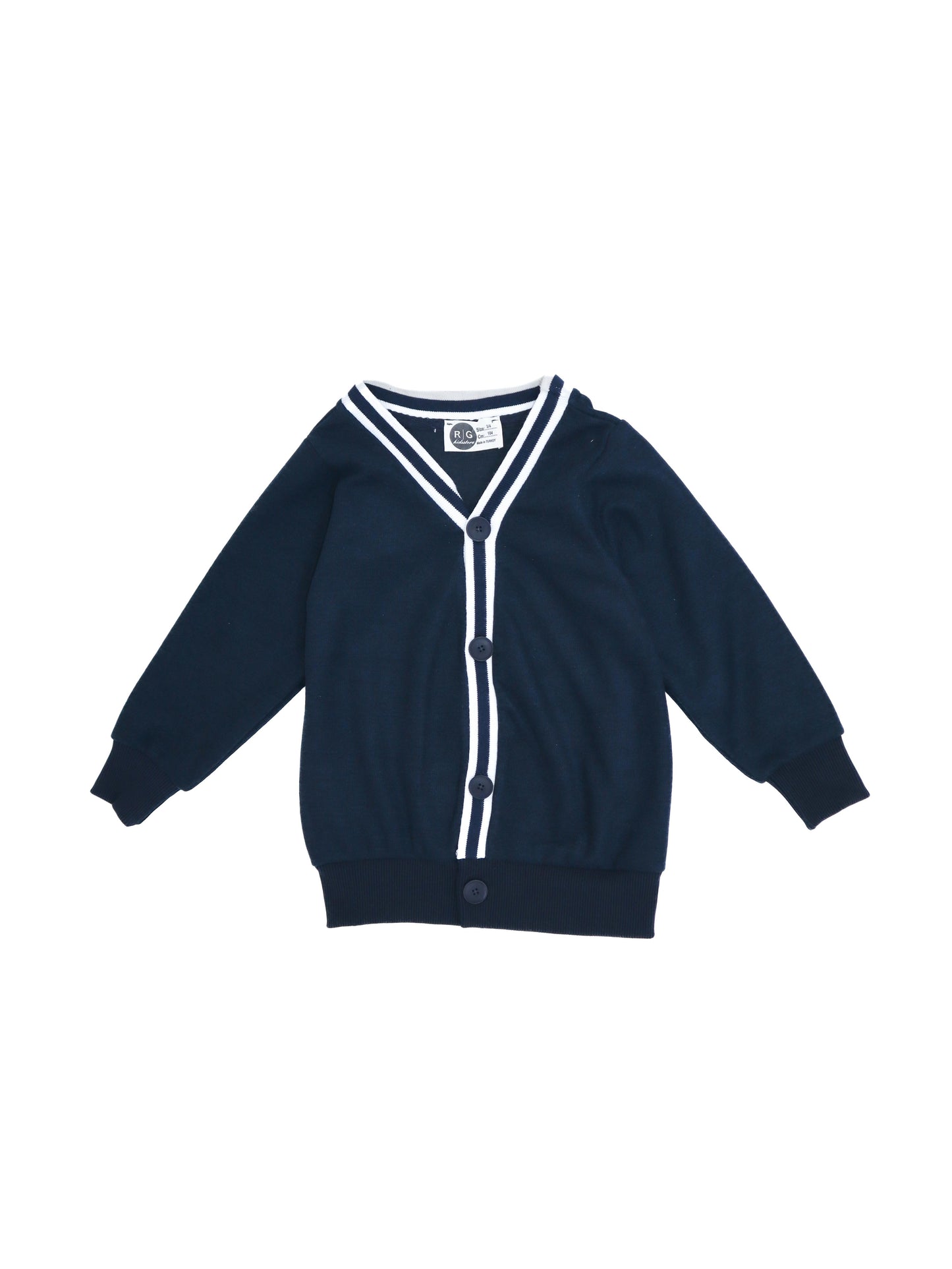 Teenage Front Button Detailed Knitwear Collar Thessaloniki Fabric Cardigan
