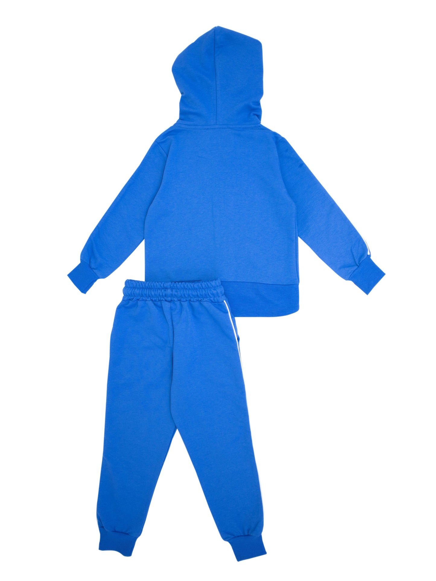 Children's Zippered Hooded Cardigan-Tracksuit Set