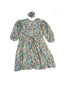 Büzgülü Kemerli ve Tokalı Genç Kız Pamuk Kumaş Elbise