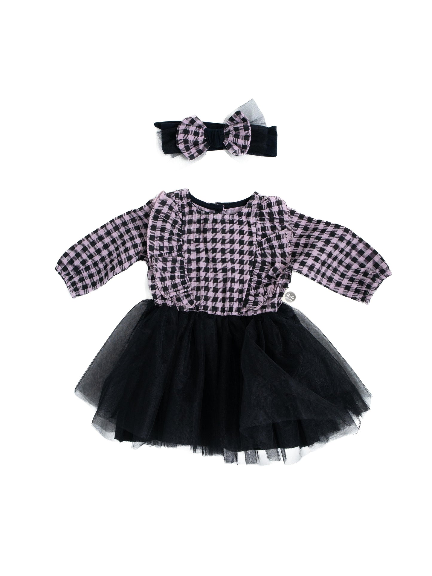 Baby Party Dress 100% Organic Muslin Fabric Tulle Dress And Headband