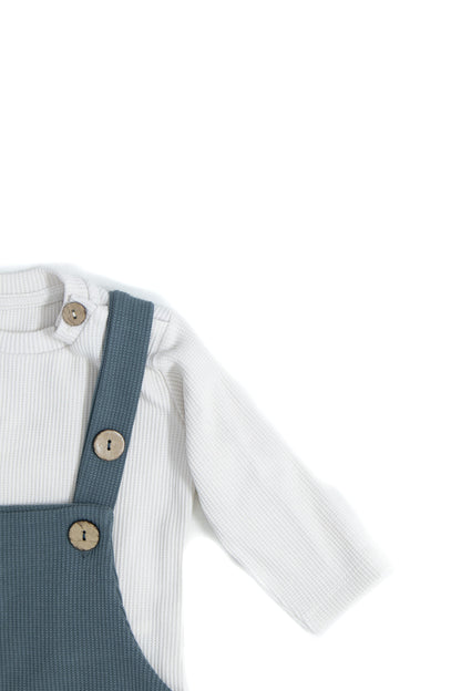 Детский комбинезон, футболка и шапочка из 100% натуральной вафельной ткани, комплект из 3 предметов