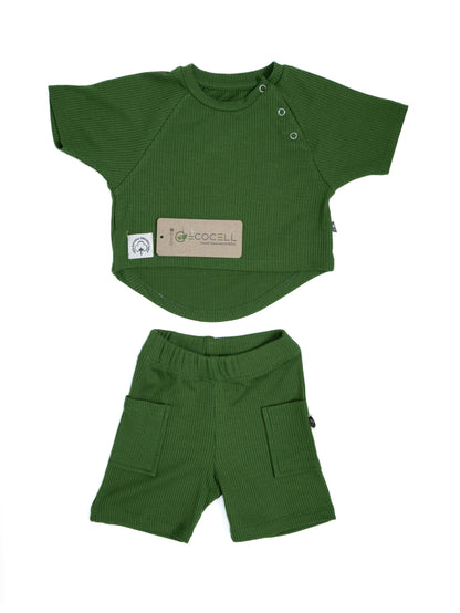 Unisex Baby 100% Lyocell Natural Fabric T-Shirt-Shorts Set