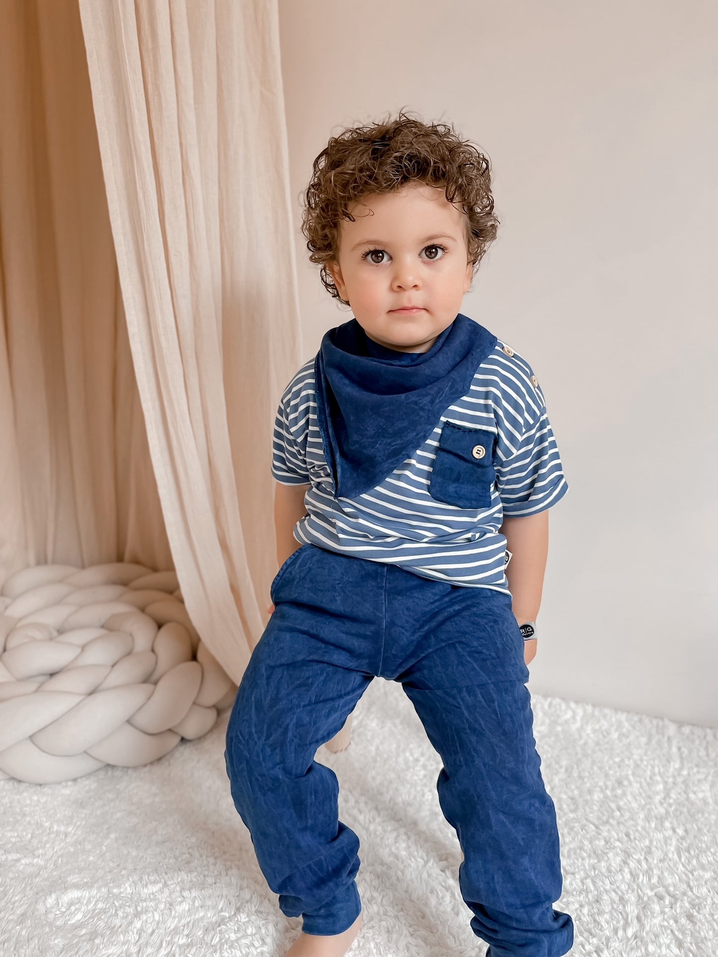 Baby pocket button detailed tracksuit 3-piece suit