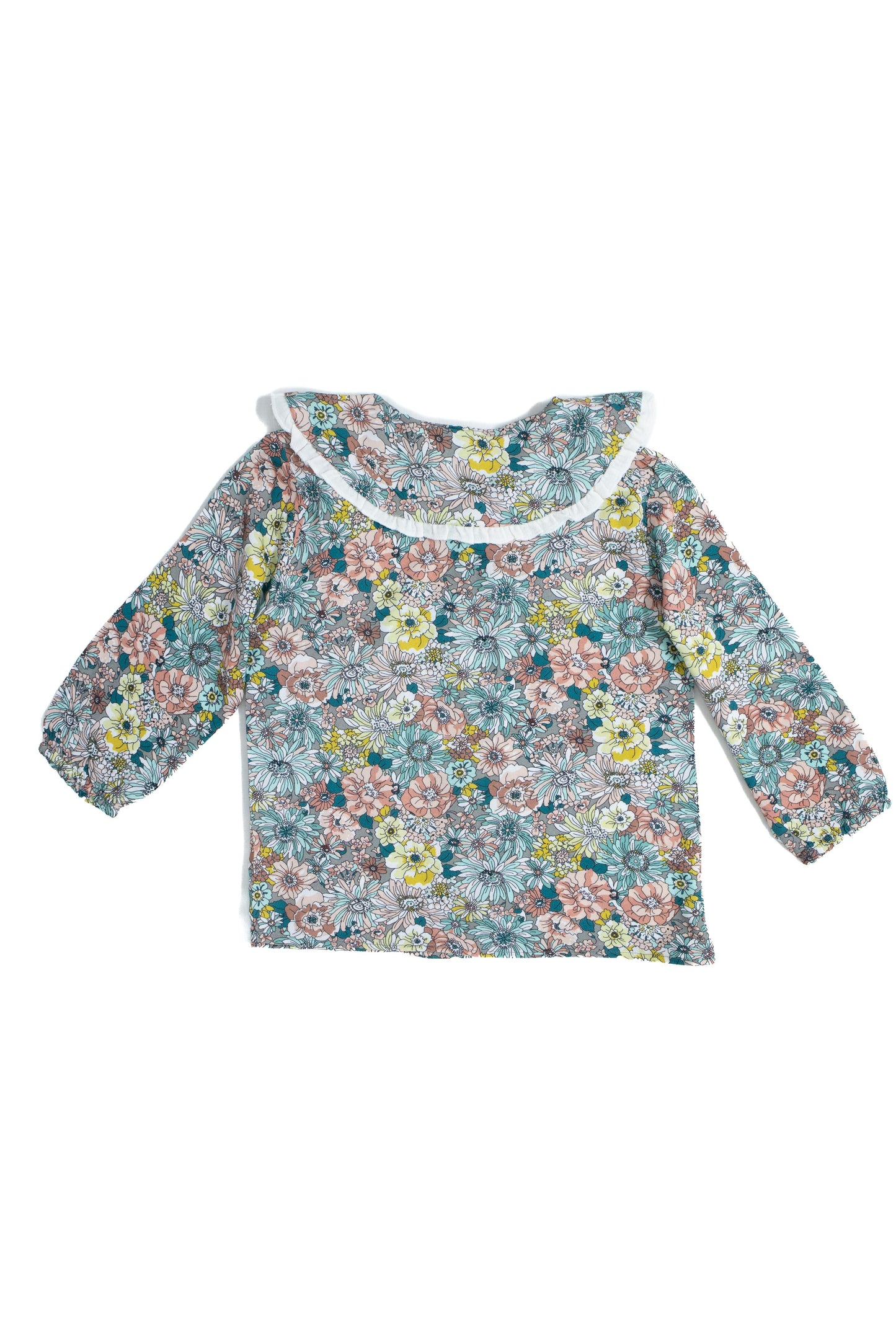 Рубашка с пуговицами спереди и пряжкой для молодых девушек из 100% хлопчатобумажной ткани