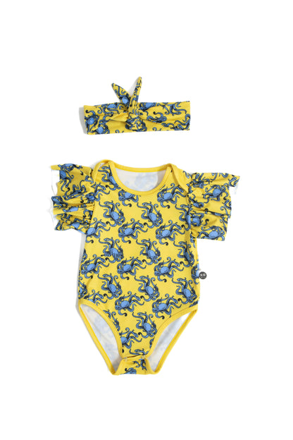 Baby Girl Swimsuit Quick-Drying Full Lycra 2 Piece Set
