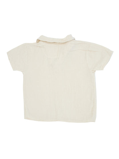 Children's 100% Organic Muslin Short Sleeve Button Front Shirt