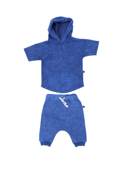 Baby Unisex Patterned Hooded Top-Sweatsuit Set