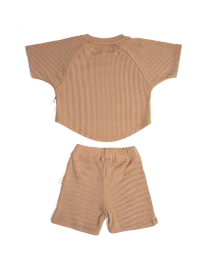 Bebek %100 Liyosel Doğal Kumaş Tişört-Şort Takım