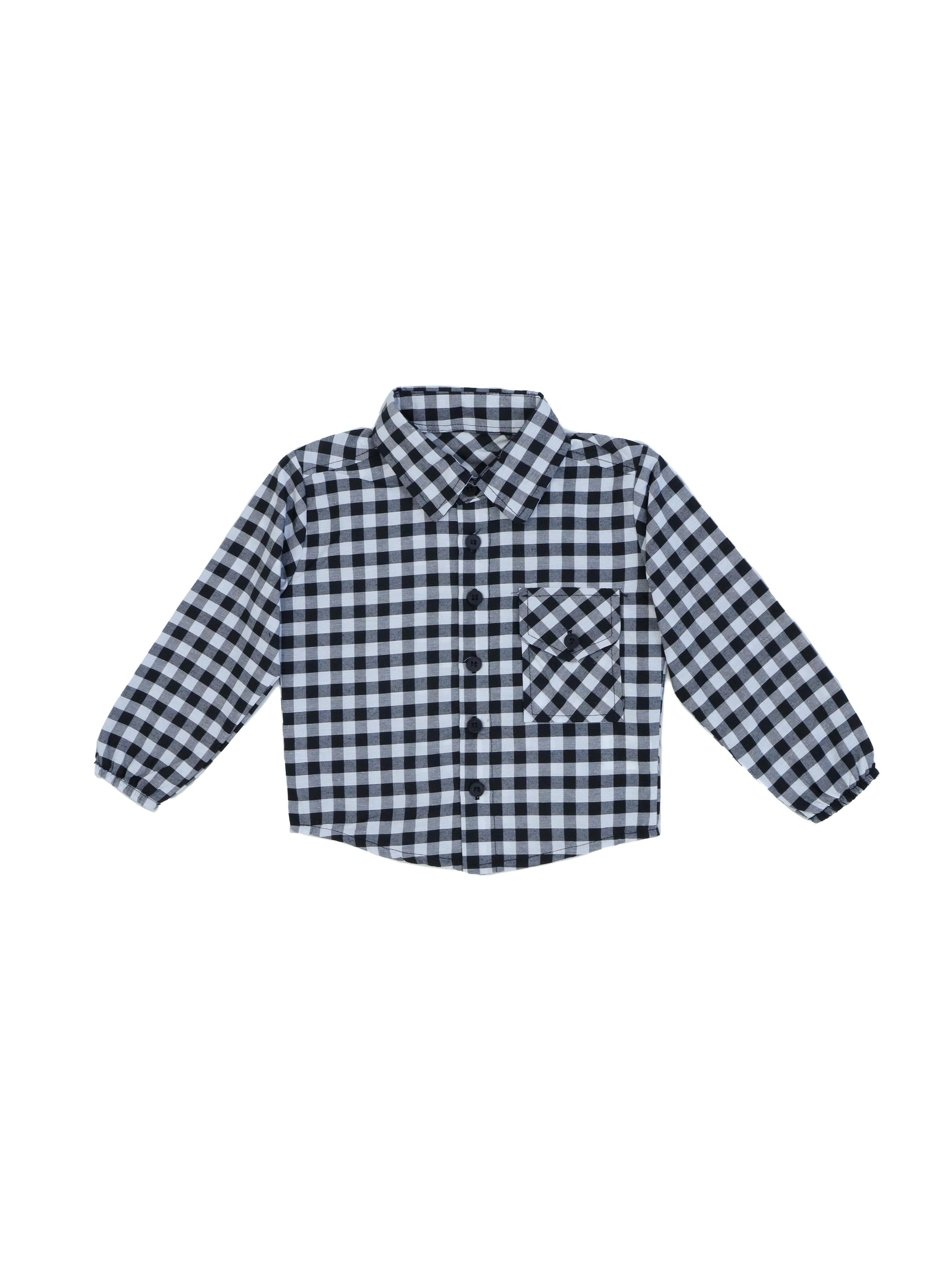 Baby %100 Cotton Long Sleeve Shirt With Pockets