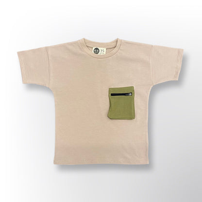 Children's Unisex 100% Cotton Summer T-Shirt with Pocket Detail